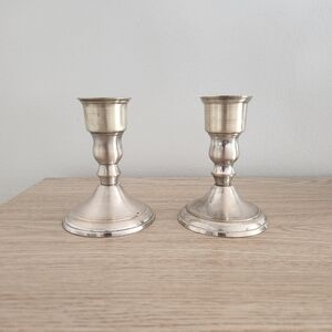 Elegant Silver Candlestick Holders